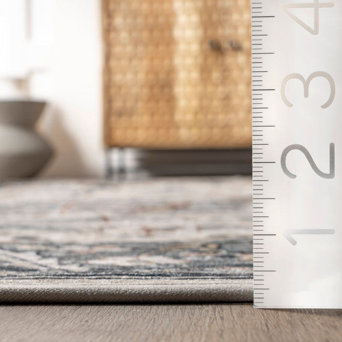 Machine Washable Grey Garden Rug 240x170 cm