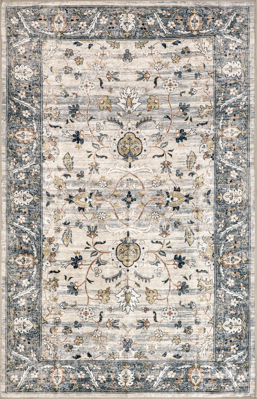 Machine Washable Grey Garden Rug 240x170 cm