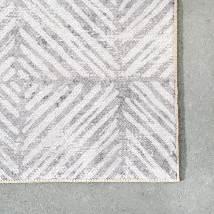 Machine Washable Grey Indoor Outdoor Rug 140x200 cm