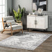 Machine Washable Grey Medallion Area Rug 140x200 cm