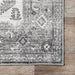 Machine Washable Grey Medallion Area Rug 140x200 cm