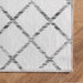 Machine Washable Grey Moroccan Trellis Area Rug 120x180 cm
