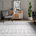 Machine Washable Grey Moroccan Trellis Area Rug 150x240 cm