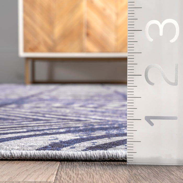 Machine Washable Indoor Outdoor Rug 170x240 cm Blue