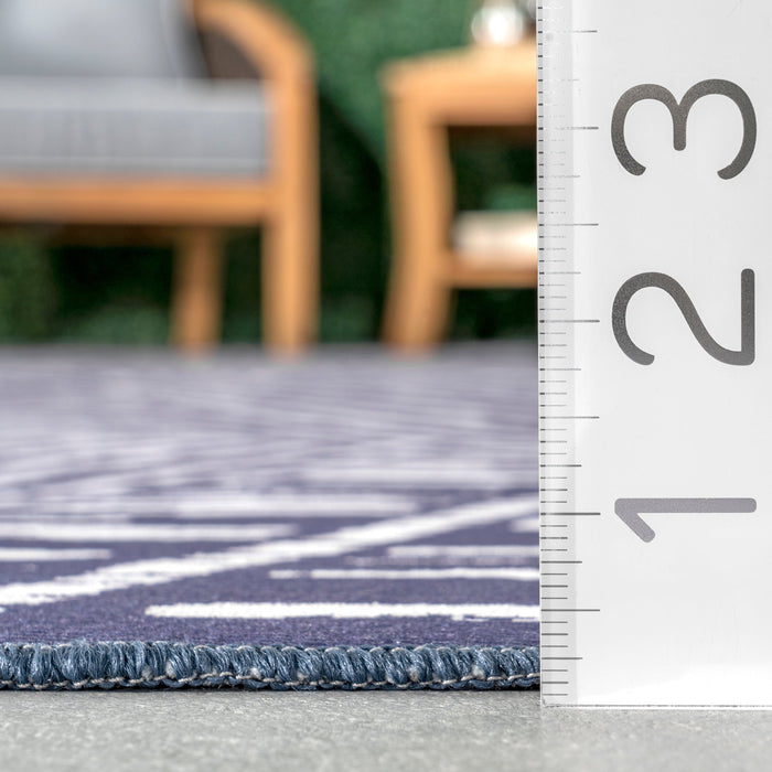 Machine Washable Indoor Outdoor Rug in Blue 150x240 cm