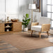 Machine Washable Jute Look Rug 120x180 cm Natural