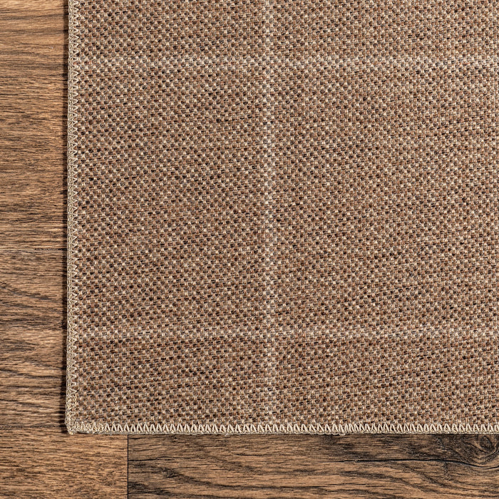 Machine Washable Jute Look Rug 120x180 cm Natural