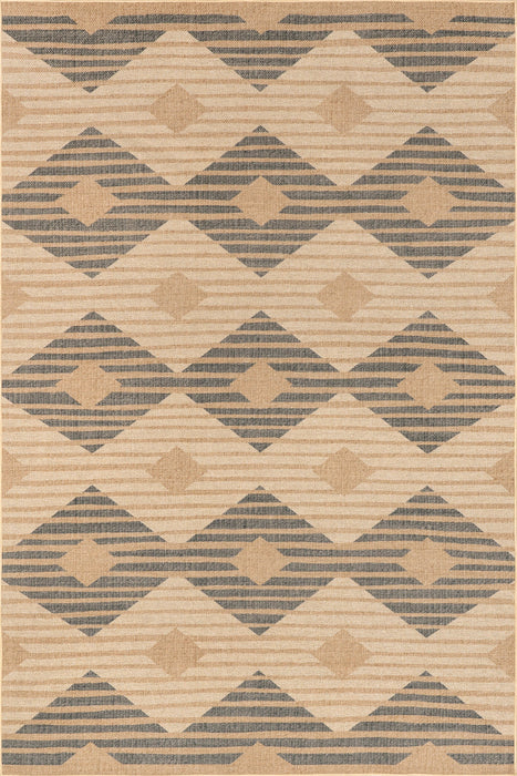 Machine Washable Jute Look Tiled Rug 120x180 cm