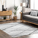 Machine Washable Lattice Area Rug 120x180 cm Light Grey