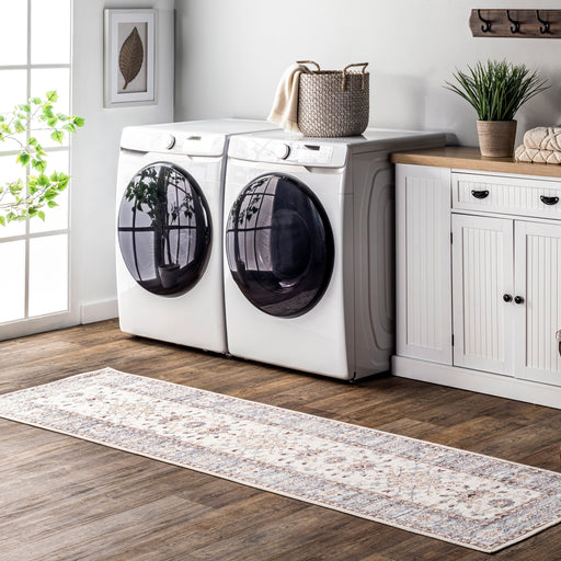 Machine Washable Light Beige Area Rug for Home Decor