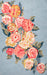 Machine Washable Light Blue Rose Bouquet Rug 170x240 cm
