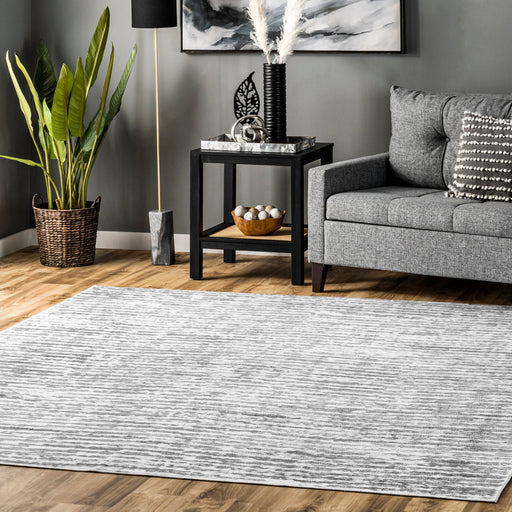 Machine Washable Light Grey Casual Area Rug 120x180 cm