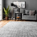 Machine Washable Light Grey Casual Area Rug 120x180 cm