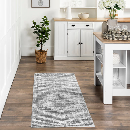 Machine Washable Light Grey Casual Area Rug 120x180 cm