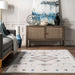 Machine Washable Light Grey Faded Rug 140x200 cm
