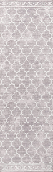 Machine Washable Light Grey Indoor Outdoor Rug 150x240 cm