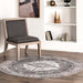 Machine Washable Light Grey Medallion Area Rug 120x180 cm