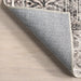 Machine Washable Light Grey Medallion Area Rug 120x180 cm