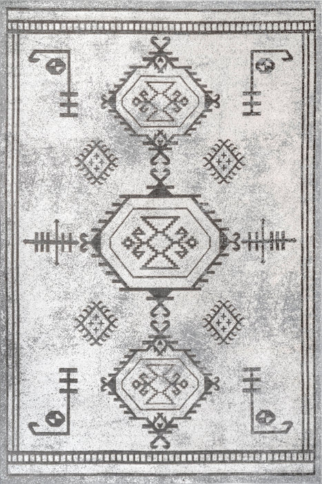 Machine Washable Light Grey Rug for Home Decor