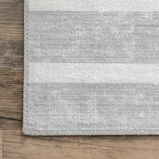 Machine Washable Light Grey Starfish Area Rug