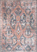 Machine Washable Medallion Area Rug in Rust