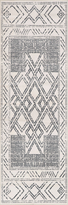 Machine Washable Medallion Rug 120x180 cm Light Grey