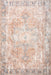 Machine Washable Medallion Rug in Light Rust Color 140x200 cm