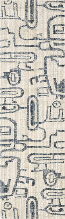 Machine Washable Navy Indoor Outdoor Area Rug