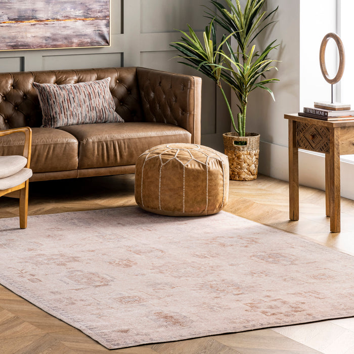 Machine Washable Oriental Area Rug 150x240 cm Beige