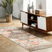 Machine Washable Peach Medallion Area Rug 140x200 cm
