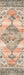 Machine Washable Peach Medallion Area Rug 140x200 cm