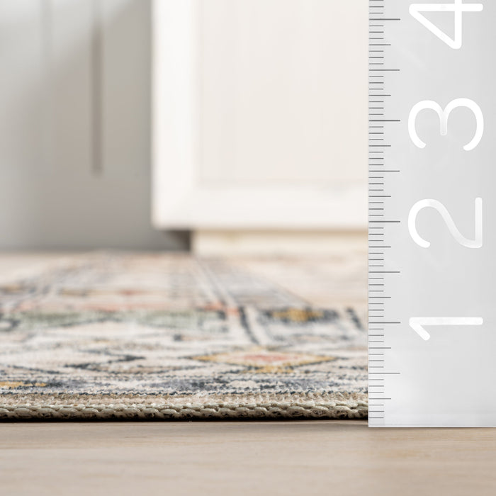 Machine Washable Peach Rug for Homes with Kids and Pets