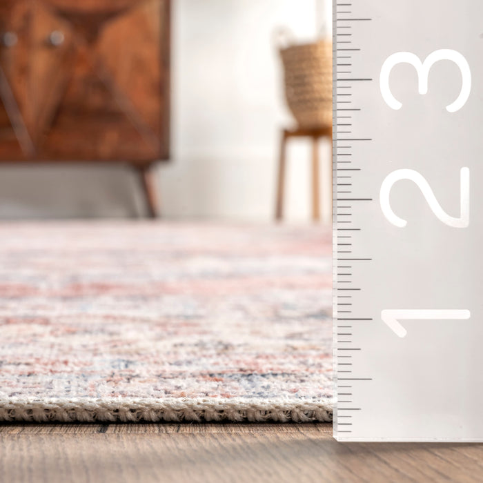 Machine Washable Persian Rug In Brick Color 160x230 cm