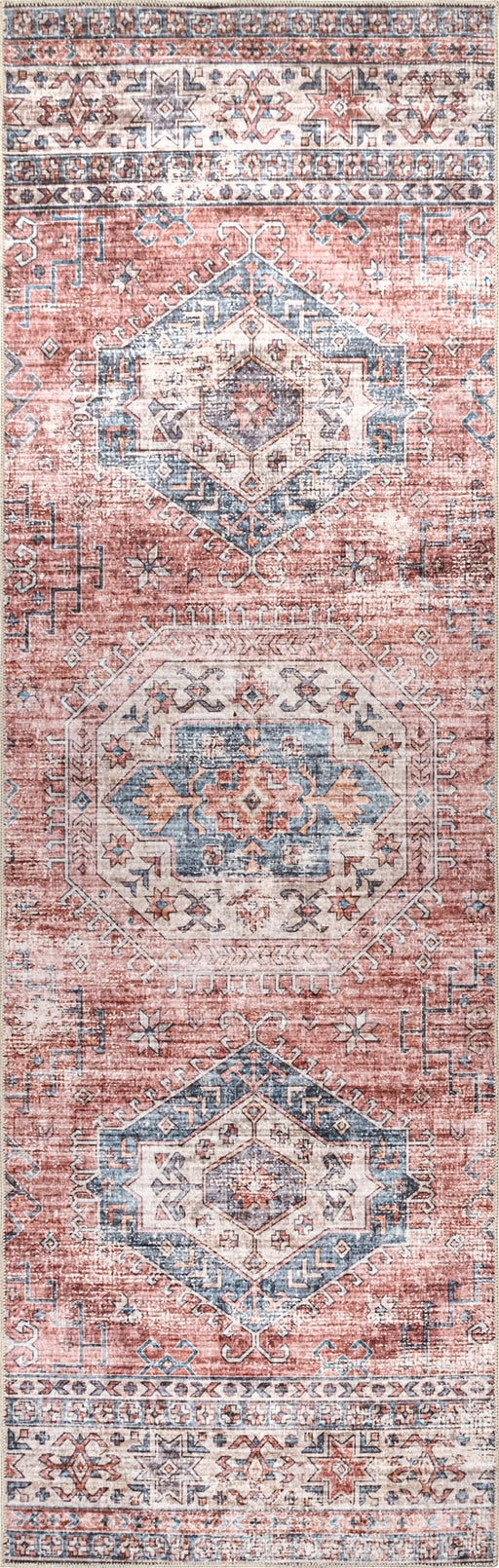Machine Washable Persian Rug In Brick Color 160x230 cm