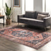 Machine Washable Persian Rug in Brick Color