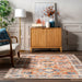 Machine Washable Persian Rug in Rust Color