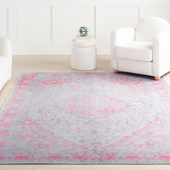 Konepestävä Pink Medallion Area -matto 120 x 180 cm