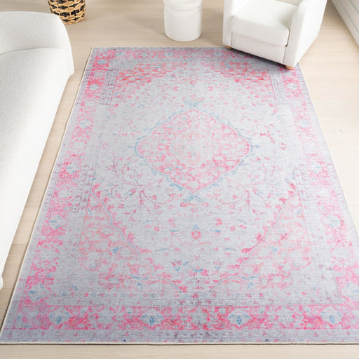 Konepestävä Pink Medallion Flatweave Area -matto 120x180 cm