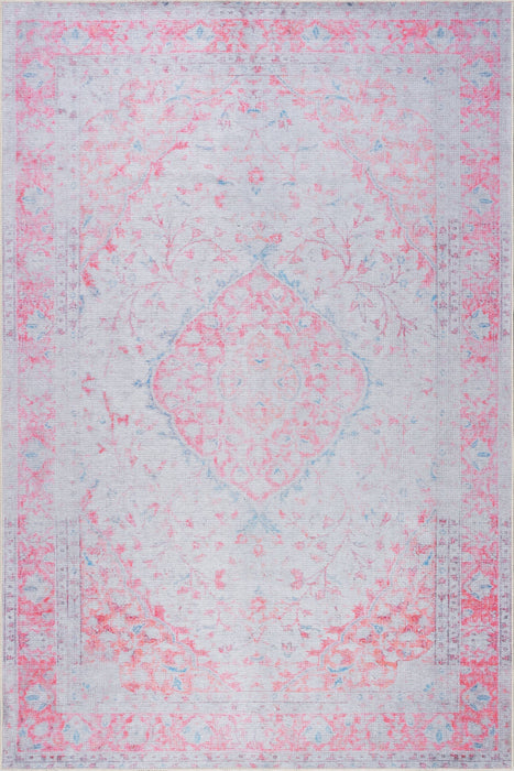 Konepestävä Pink Medallion Flatweave Area -matto 120x180 cm