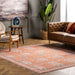 Machine Washable Rust Medallion Area Rug 120 x 180 cm