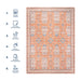 Machine Washable Rust Medallion Area Rug 120 x 180 cm