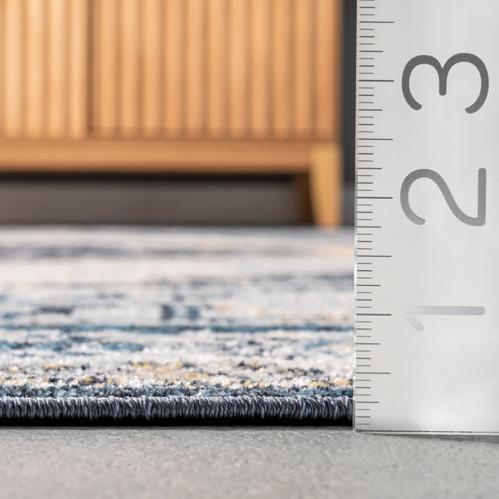 Machine Washable Starry Night Area Rug in Blue 140 x 200 cm