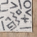 Machine Washable Symbols Area Rug in Light Grey 150x240 cm
