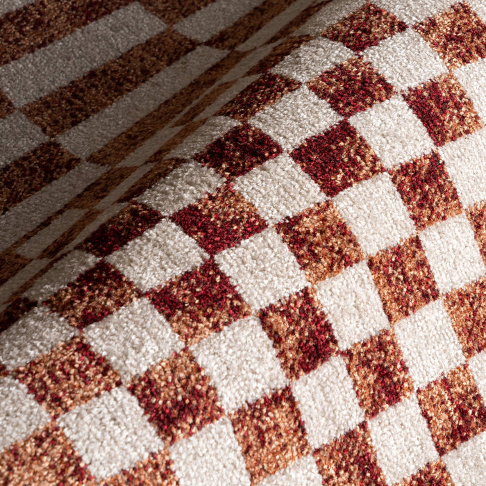 Machine Washable Tiled Rug 90x150 cm - Brick Design