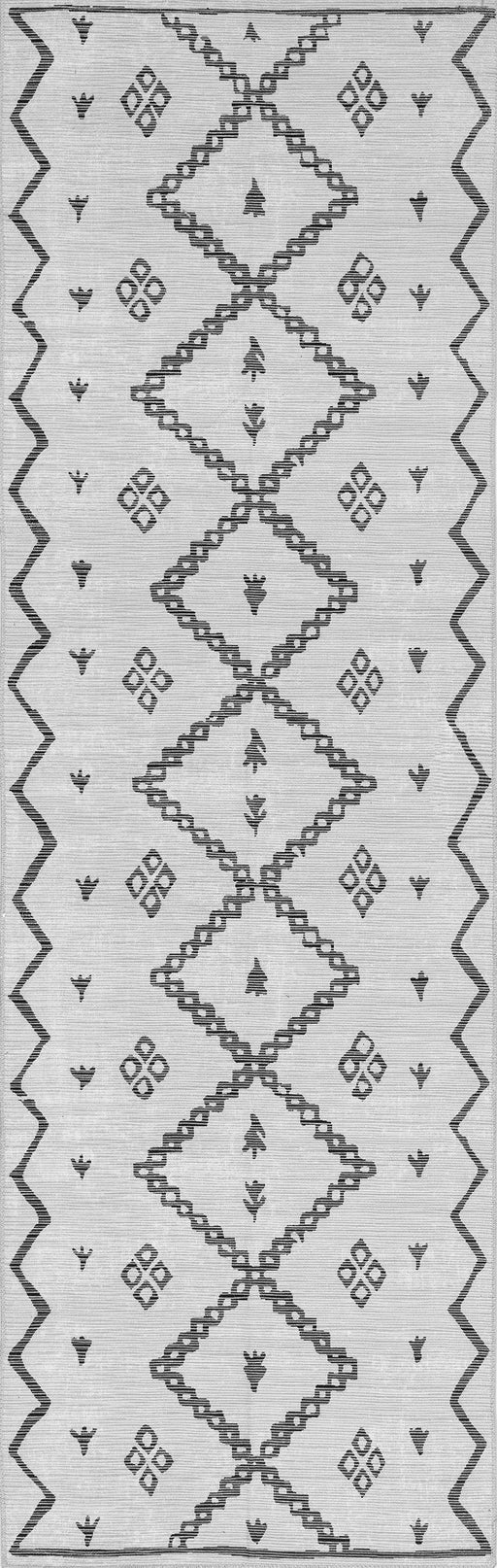 Machine Washable Trellis Area Rug 150x240 cm Ivory