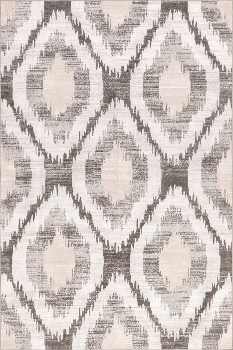 Machine Washable Trellis Area Rug 240x300 cm Light Grey