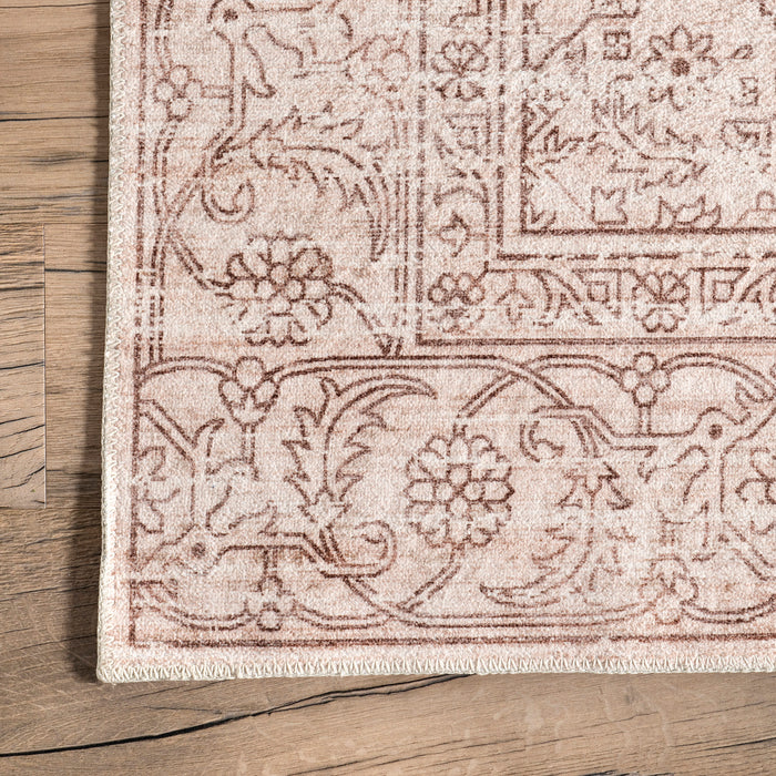 Machine Washable Vintage Area Rug 160x230 cm Beige