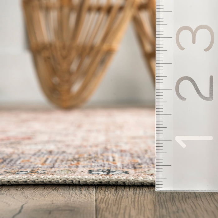 Machine Washable Vintage Area Rug 160x230 cm Beige