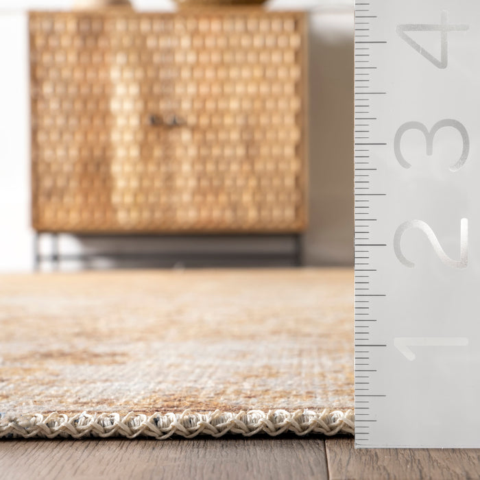 Machine Washable Vintage Beige Area Rug 160x230 cm