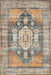 Machine Washable Vintage Medallion Area Rug 150x230 cm Blue